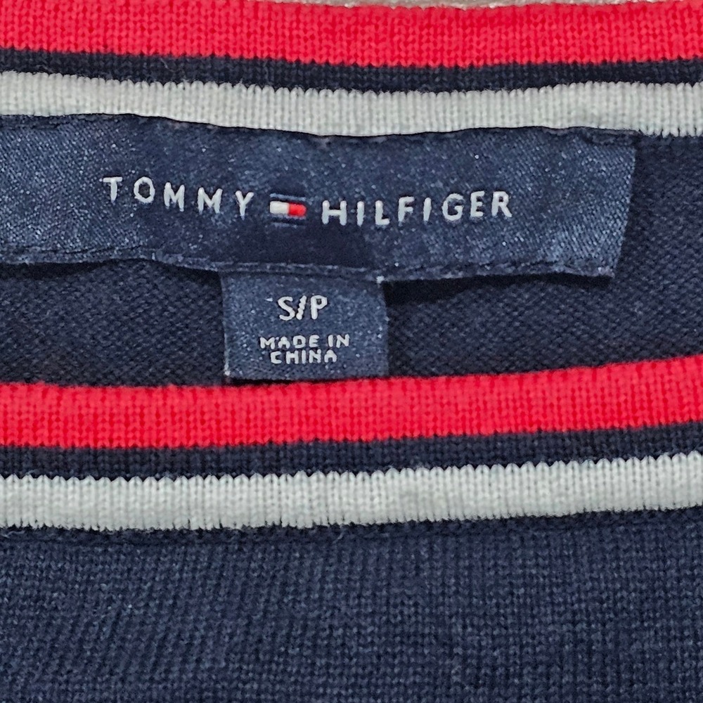 Tommy Hilfiger Women S Navy Blue Nautical Boat Neck Knit Sweater‎ Preppy - Picture 5 of 6